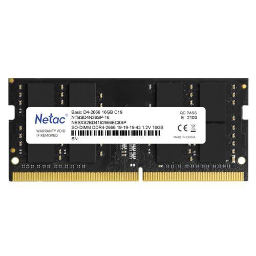 New Netac 16GB DDR4 Ram 2666MHz Laptop Memory Ram PC4-2666 1.2V CL19 260-Pin SO-DIMM
