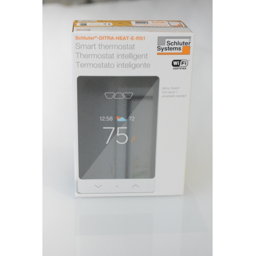 Schluter Systems – thermostat intelligent Wi-Fi programmable à écran tactile DHERT 105/BW Ditra Heat E-RS1