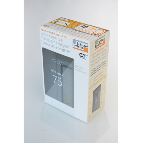 Schluter Systems – thermostat intelligent Wi-Fi programmable à écran tactile DHERT 105/BW Ditra Heat E-RS1