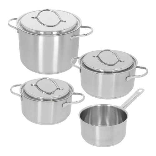 DEMEYERE Resto 3 Pot Set 4 Piece, 18/10 Stainless Steel