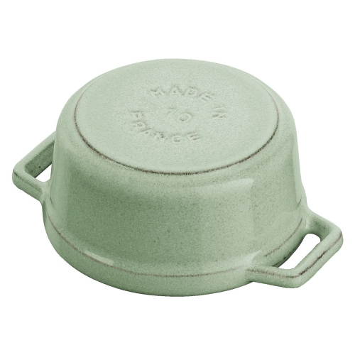 STAUB La Cocotte 250 mL Cast Iron Round Mini Cocotte, Sage