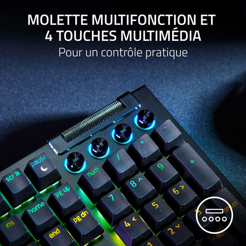 Clavier de jeu mécanique BlackWidow V4 Razer avec éclairage RVB Chroma