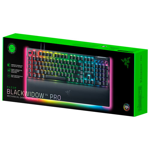 Clavier de jeu mécanique rétroéclairé pleine grandeur BlackWidow V4 Pro de Razer
