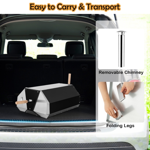 Costway Outdoor Pizza Oven Machine 12" Pizza Grill Maker&nbsp;Portable&nbsp;with Foldable legs