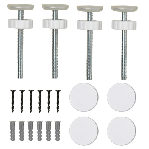 PawHut 30"- 45" Extra Wide Dog Gate with Door, Double Locking System, Easy Install Pet Gate for Stairs, Hallways, and Doorways, White