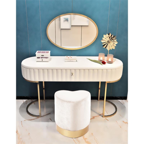 Meridian Furniture Heart Contemporary Velvet Ottoman/Stool in Cream