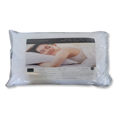 Cotton House - Sonatine Pillow, Firm Support, Side Sleeper, King Size, Made in Canada