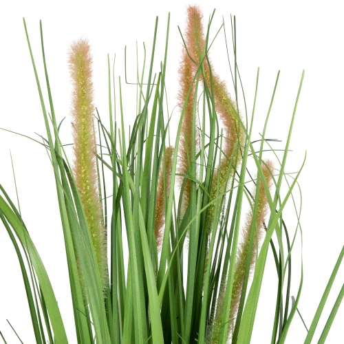 24" Artificial Onion Grass Plant in Black Pot