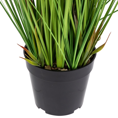 27" Artificial Onion and Pampas Grass in Black Pot