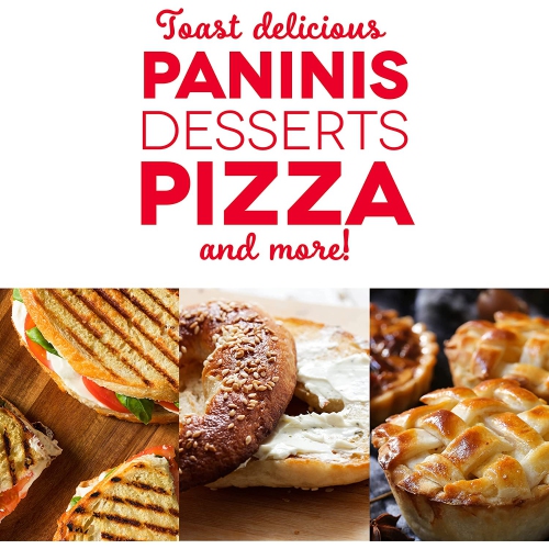 DASH Mini Toaster Oven Cooker for Bread, Bagels, Cookies, Pizza, Paninis & More with Baking Tray, Rack, Auto Shut Off Feature - Yellow