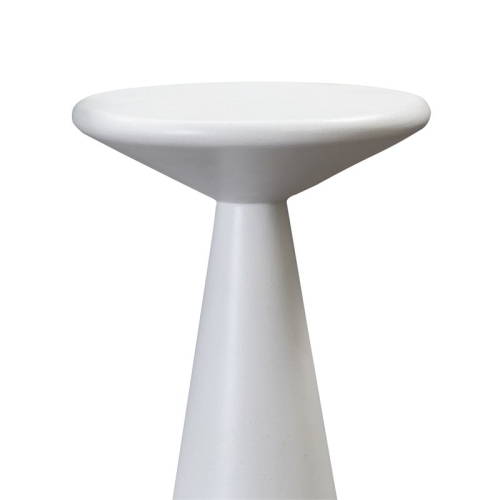 TOV Furniture Gianna 20"H Transitional Stone Accent Tables in White