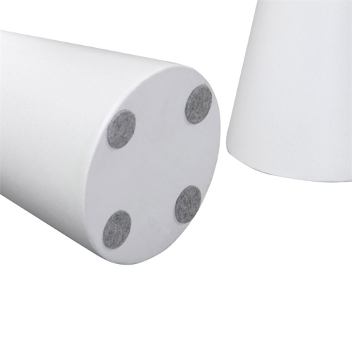 TOV Furniture Gianna 20"H Transitional Stone Accent Tables in White