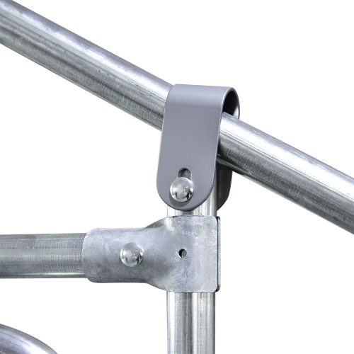 PawHut Metal Chicken Coop, Walk-in Large Chicken Run, Poultry Cage for 12-18 Hen, Duck, Rabbit with Water- and UV-Protection Cover, for Backyard,