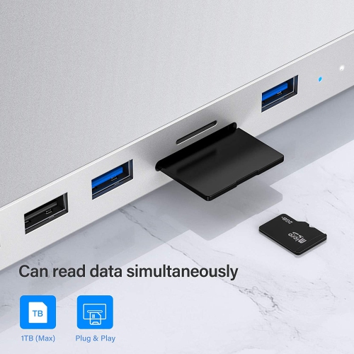 USB-C Hub with Hard Drive Enclosure for Mac Mini M1, Type C Docking Station with SATA SSD/HDD Slot, Dual USB 3.0/2.0 Port, TF/SD Card Readers,