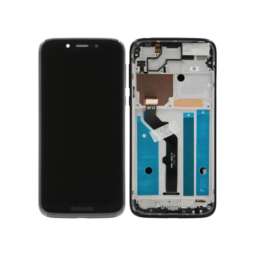 Replacement LCD Assembly With Frame Compatible For Motorola Moto G7 Play / T-Mobile Revvlry (Genuine OEM) (Starry Black)