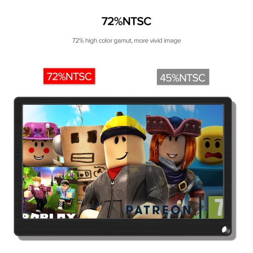 11.6" Portable Monitor 2K IPS Eye Care Display Laptop Screen Dual Mini HDMI Port For Raspi 4b+, VESA Mountable