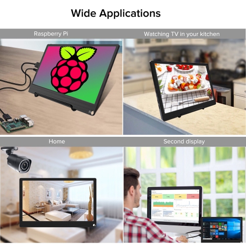 11.6" Portable Monitor 2K IPS Eye Care Display Laptop Screen Dual Mini HDMI Port For Raspi 4b+, VESA Mountable