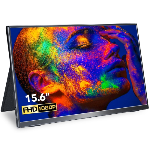 UPERFECT  15.6" Portable Monitor Farmless 1080P Fhd Ips Screen for Gaming PC Phone Built-In Speaker