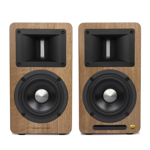 Airpulse A80 Hi-Res Audio Certified Active Speaker System-Brown