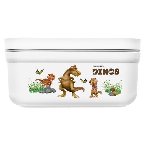 ZWILLING Dinos S Dinos Vacuum Lunch Box, Plastic, White-Grey