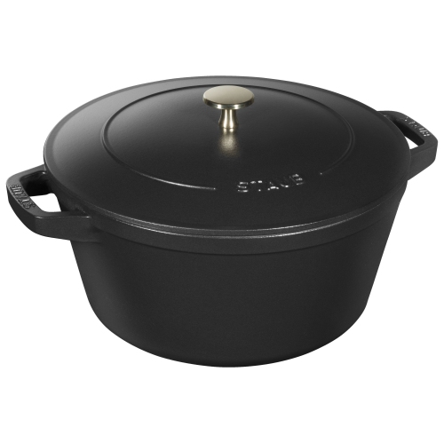 STAUB Stackable Set Stackable Set 3 Piece Cast Iron, Black