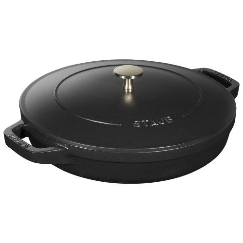 STAUB Stackable Set Stackable Set 3 Piece Cast Iron, Black