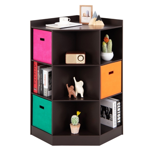 Corner shelf outlet for kids