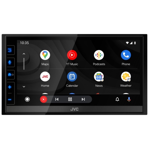 JVC - Récepteur Multimédia Numérique Avec Écran Tactile de 6.8", Contrôle Bluetooth, Pour Voiture, Noir