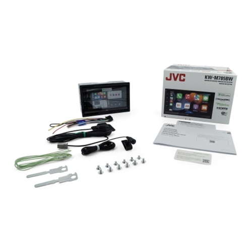 JVC - Récepteur Multimédia Numérique Avec Écran Tactile de 6.8", Contrôle Bluetooth, Pour Voiture, Noir