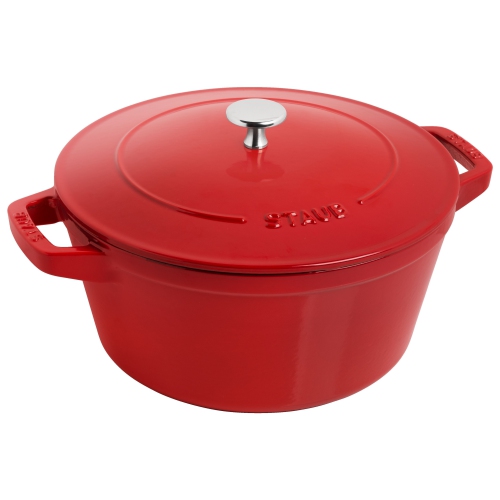 STAUB Stackable Set Stackable Set Medium 4 Piece Cast Iron, Cherry