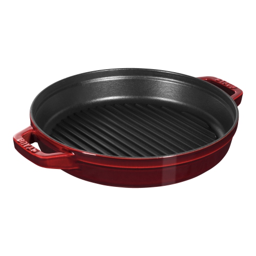 STAUB Stackable Set Stackable Set Large 4 Piece Cast Iron, Grenadine-Red