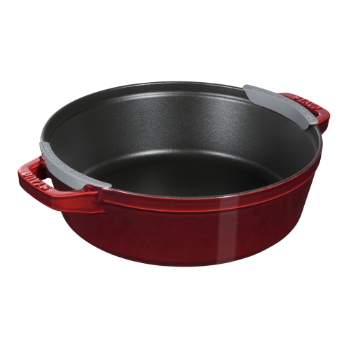 STAUB Stackable Set Stackable Set Large 4 Piece Cast Iron, Grenadine-Red
