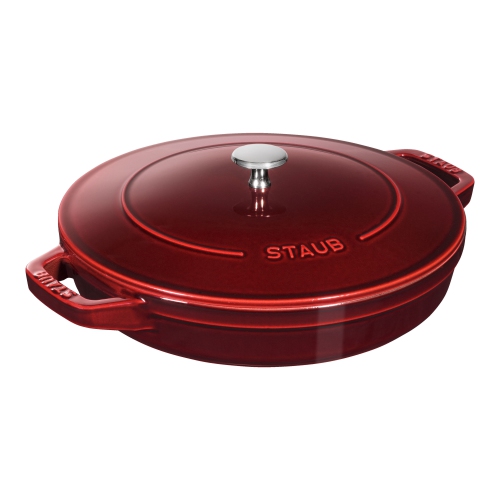 STAUB Stackable Set Stackable Set Large 4 Piece Cast Iron, Grenadine-Red