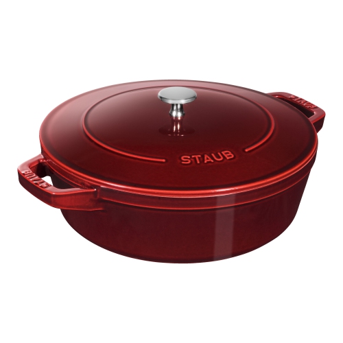STAUB Stackable Set Stackable Set Large 4 Piece Cast Iron, Grenadine-Red