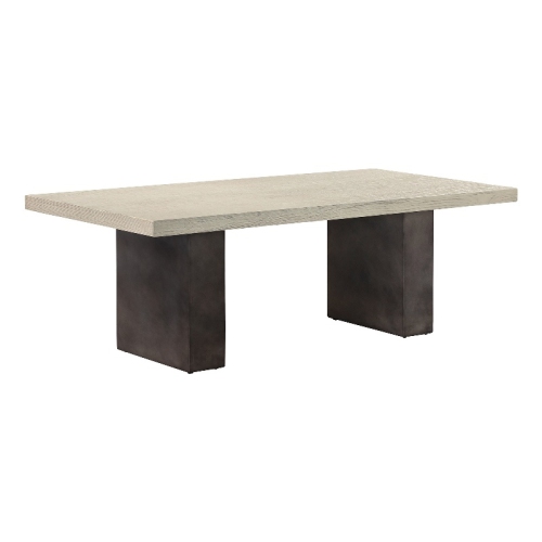 ARMEN LIVING  Abbey 47"w Concrete & Wood Coffee Table In Oak In Gray
