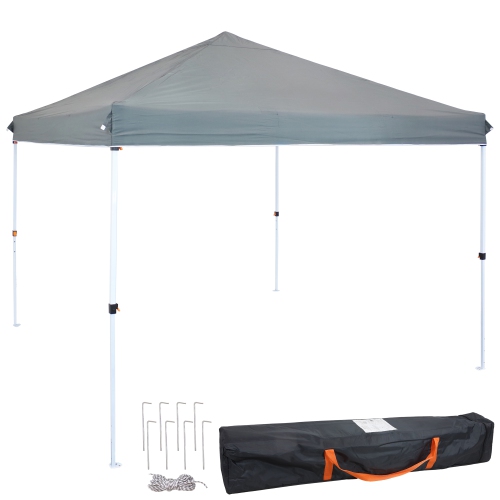 SUNNYDAZE DECOR  Sunnydaze Standard Pop-Up Canopy With Carry Bag - 12 Ft X 12 Ft - In Gray