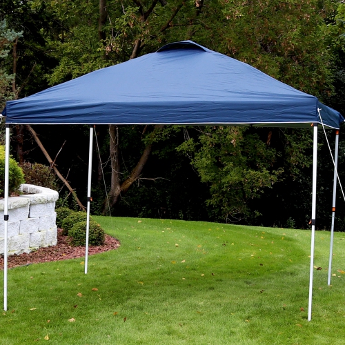 Sunnydaze 10 x 10 ft Oxford Fabric Pop-Up Canopy Shade with Vent - Blue