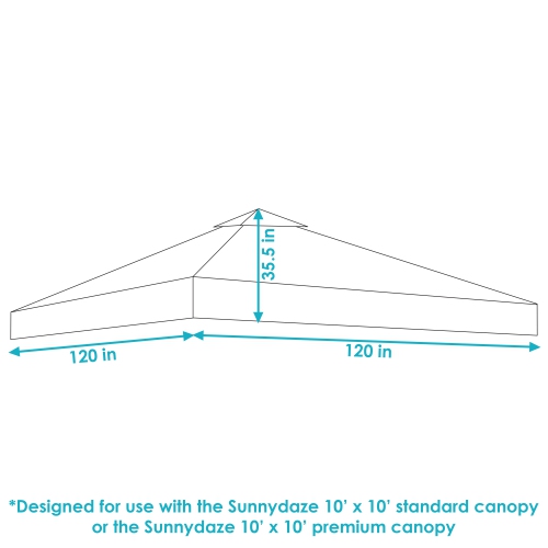 Sunnydaze 10 x 10 ft Oxford Fabric Pop-Up Canopy Shade with Vent - Blue
