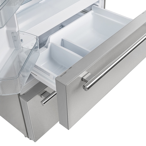 Forno Moena 36-inch French Door Counter Depth Refrigerator - 19 cu.ft., Stainless Steel Color, Professional Handle