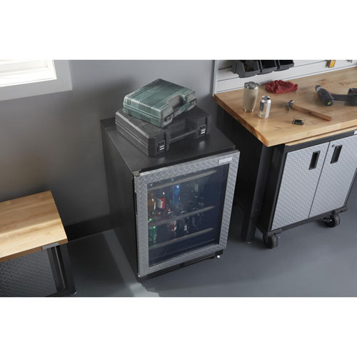 Gladiator 25" 5.4 Cu. Ft. Under the Counter Refrigerator - Silver Tread