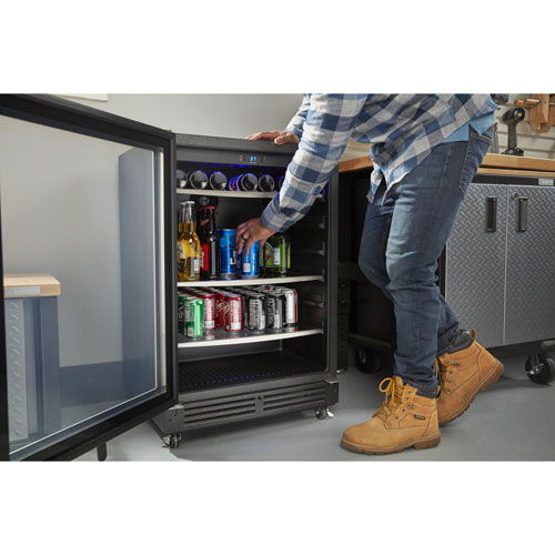 Gladiator 25" 5.4 Cu. Ft. Under the Counter Refrigerator - Silver Tread