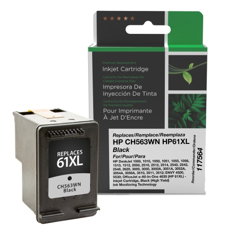 Clover Imaging Group Remanufactured Black Ink Cartridge for HP 61XL --Refurbished Excellent