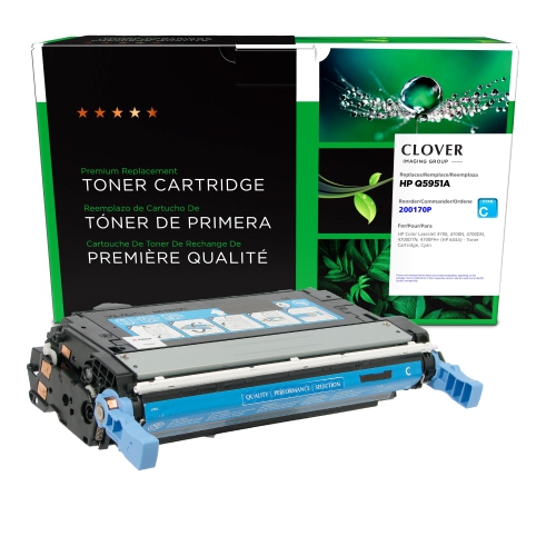 Clover Imaging Group Remanufactured Cyan Toner Cartridge for HP 643A --Refurbished Excellent