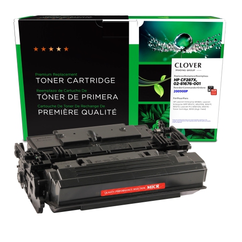 Clover Imaging Group Remanufactured Black Toner Cartridge for HP CF287X --Refurbished Excellent