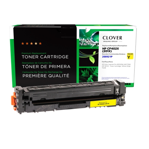 Clover Imaging Group Remanufactured Yellow Toner Cartridge for HP 201X -