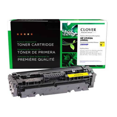 CLOVER IMAGING  Group Remanufactured Toner Cartridge for HP 410A - (200948P)-Refurbished Excellent In Yellow
