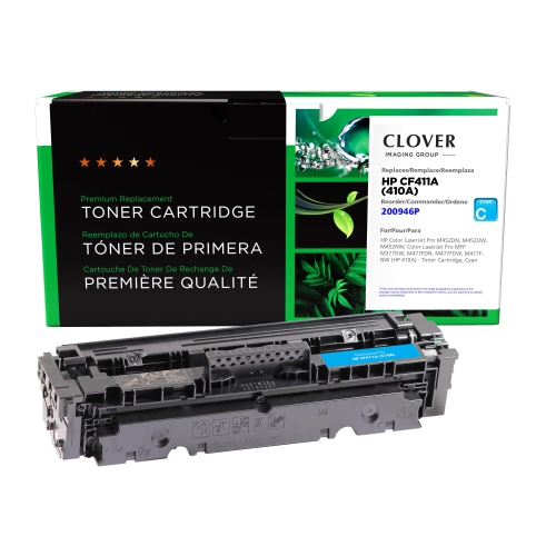 CLOVER IMAGING  Group Remanufactured Toner Cartridge for HP 410A - (200946P)-Refurbished Excellent In Cyan