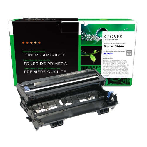 Refurbished-Clover Imaging Group Remanufactured Black Drum Unit for Brother DR400 - (102709P)