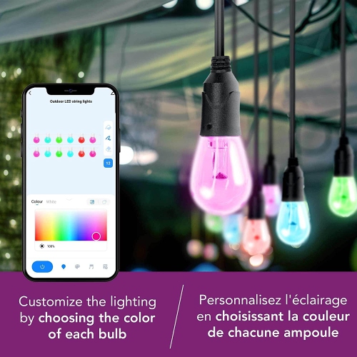 Smart Outdoor 12 Light Bulbs LED String