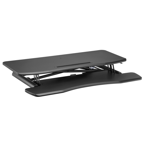 Sit Stand Desk Converter with Keyboard tray standard surface two-tier gas spring Desktop Sit Stand Workstation